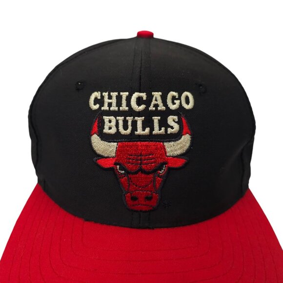 AJD Chicago Bulls Baseball Cap Hat NBA Snapback Vintage 90s Embroidered Logo - Picture 9 of 14